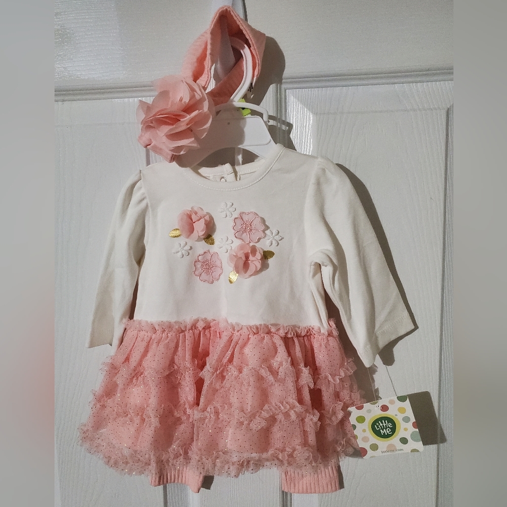 Little Me Tutu Dress and Leggings Set